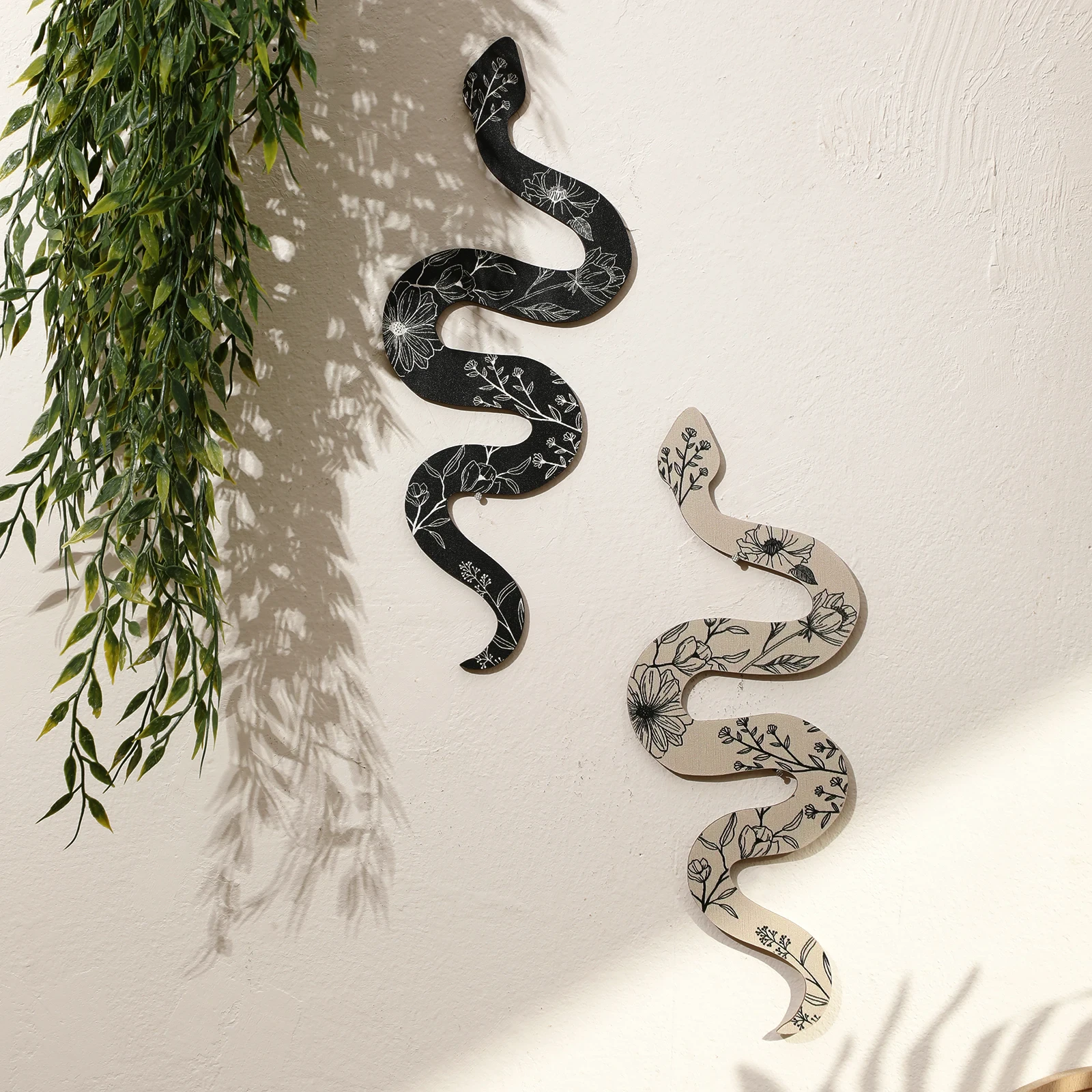 Wooden Snake Wall Art