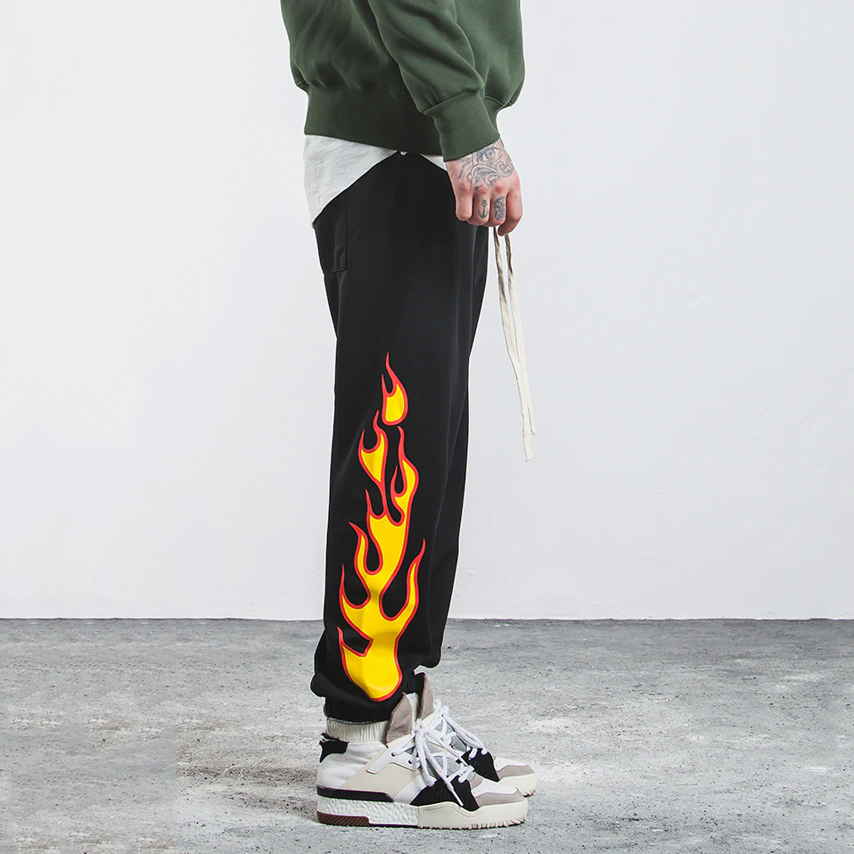 Flame Print Sweat Pant Joggers