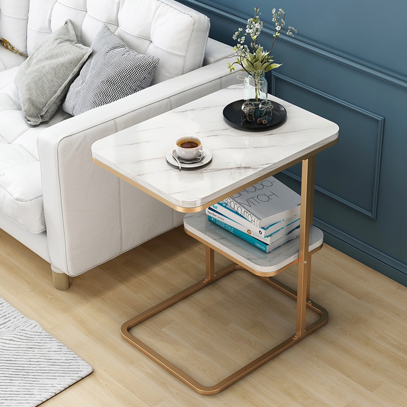Rose Gold Marble Side Table