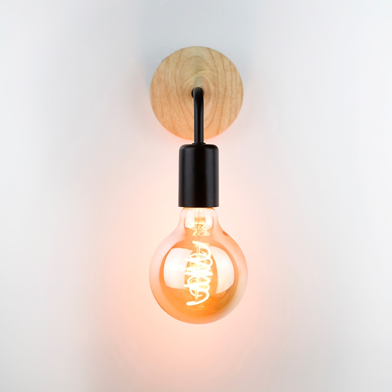 Wood Hanging Wall Light Fitting