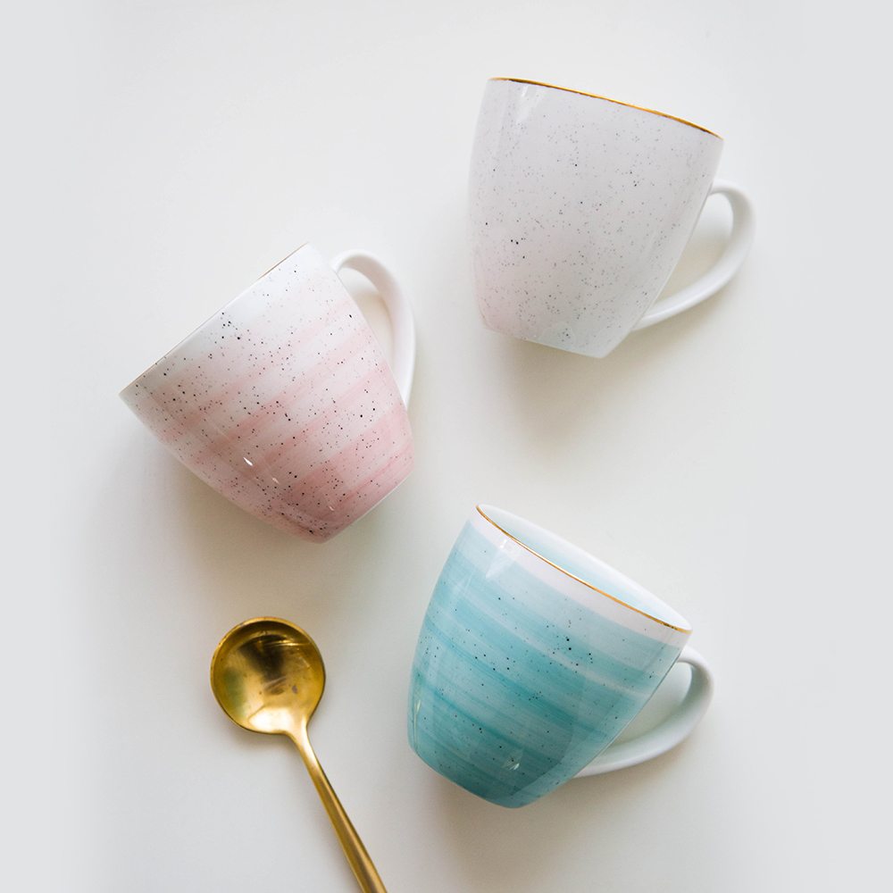 Gold Rim Ceramic Mug