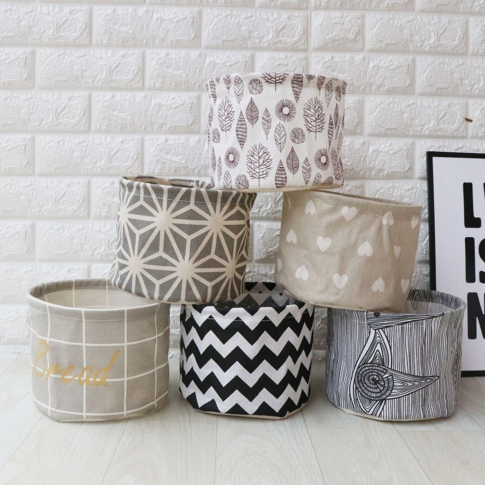 Cotton make up organizing storage boxes