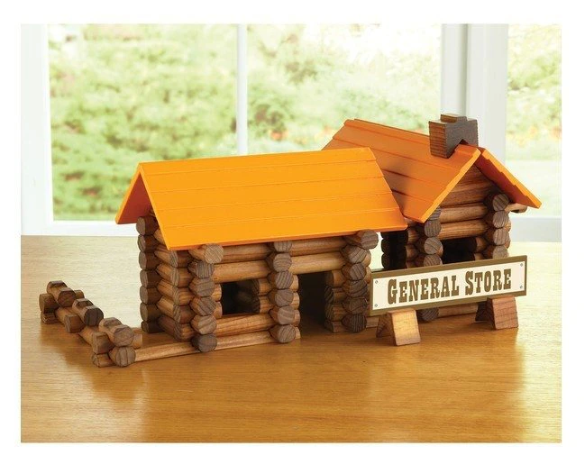 Wood Block Cabin Toy