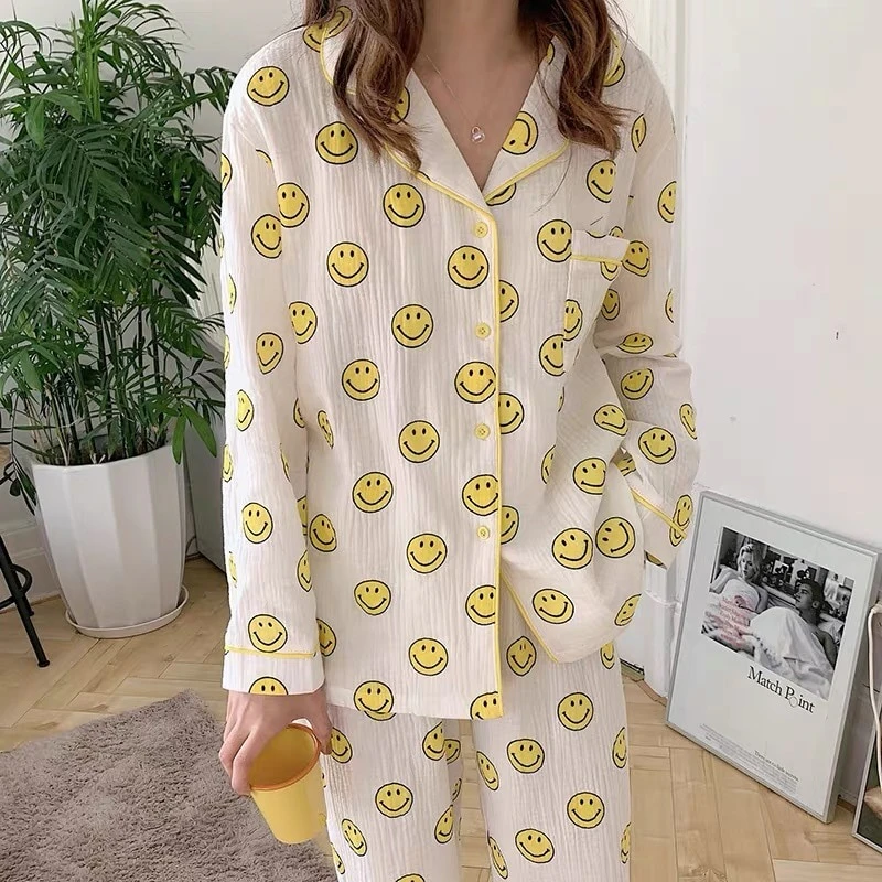 Smiley Cotton Pyjama Set