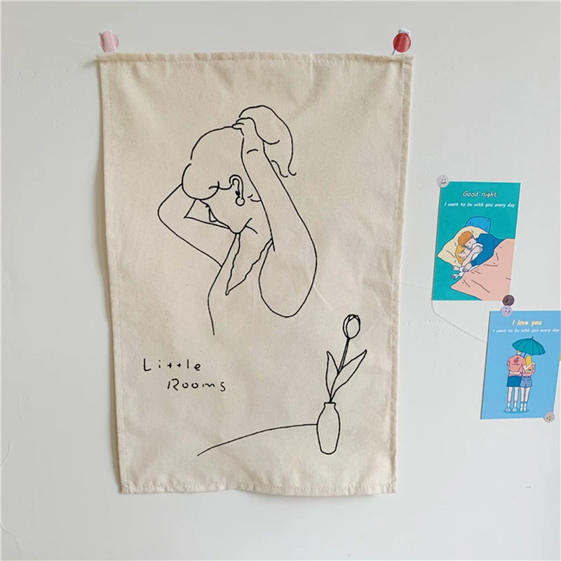 Line Art Cloth Wall Hanging