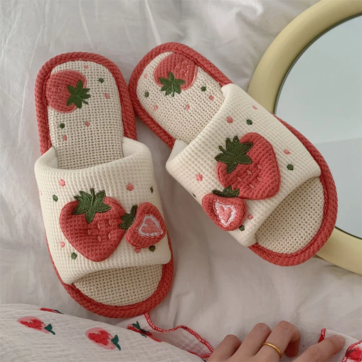 Comfy Strawberry Slippers