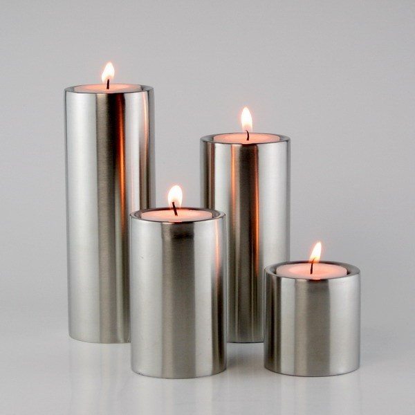 Stainless Steel Candle Holder Set