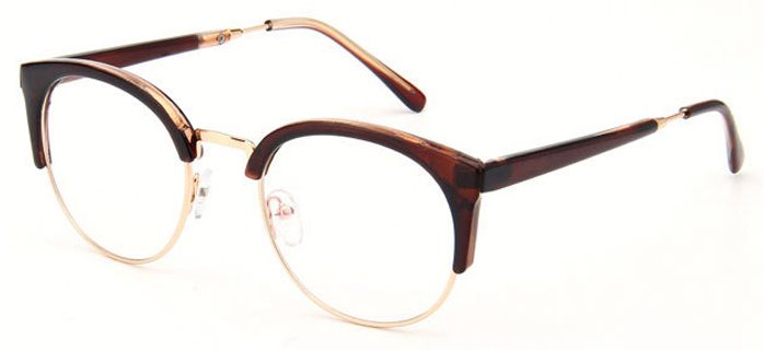 Retro Half Frame Glasses
