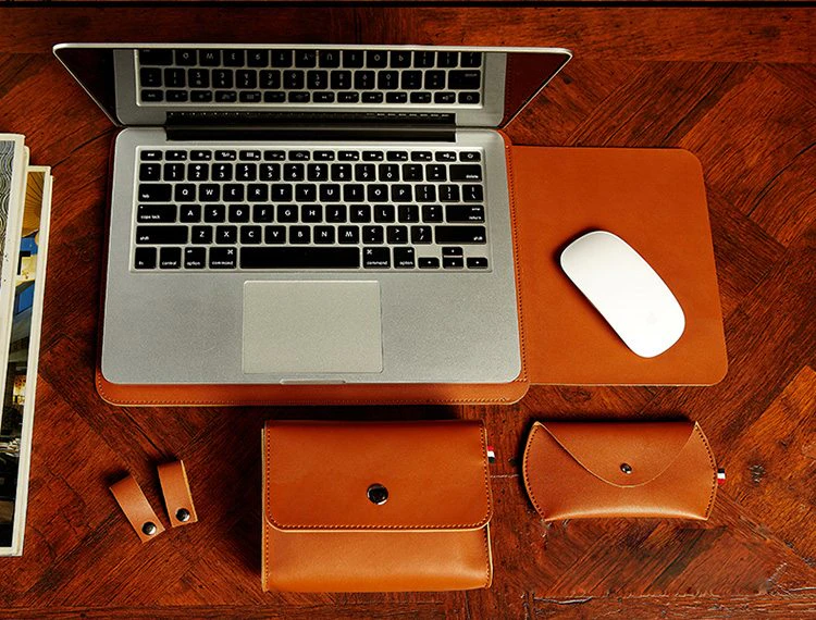 Leather Laptop and Accessory Pouches
