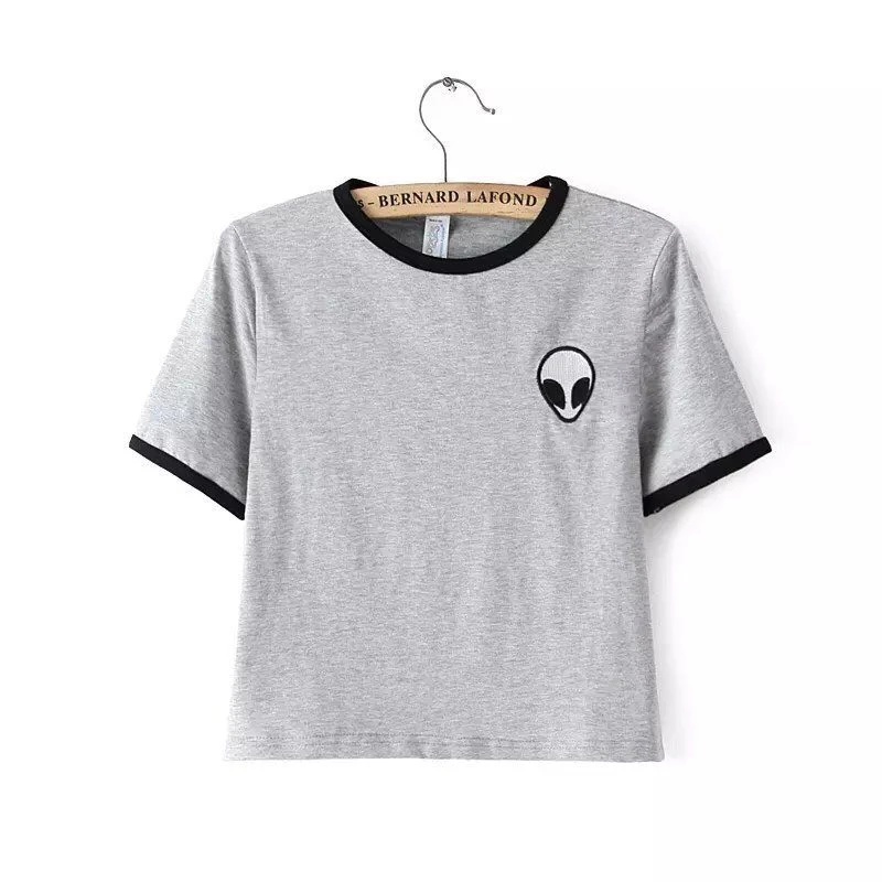 Cropped Alien T Shirt