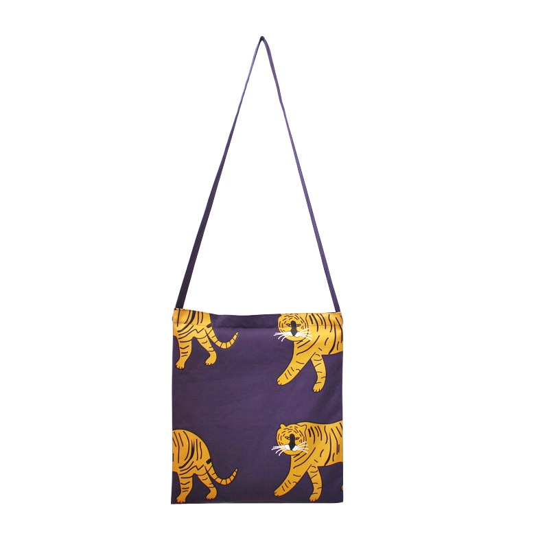 Tiger Print Canvas Tote