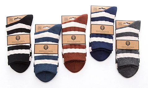 Retro Mens Striped Socks 5 Pack