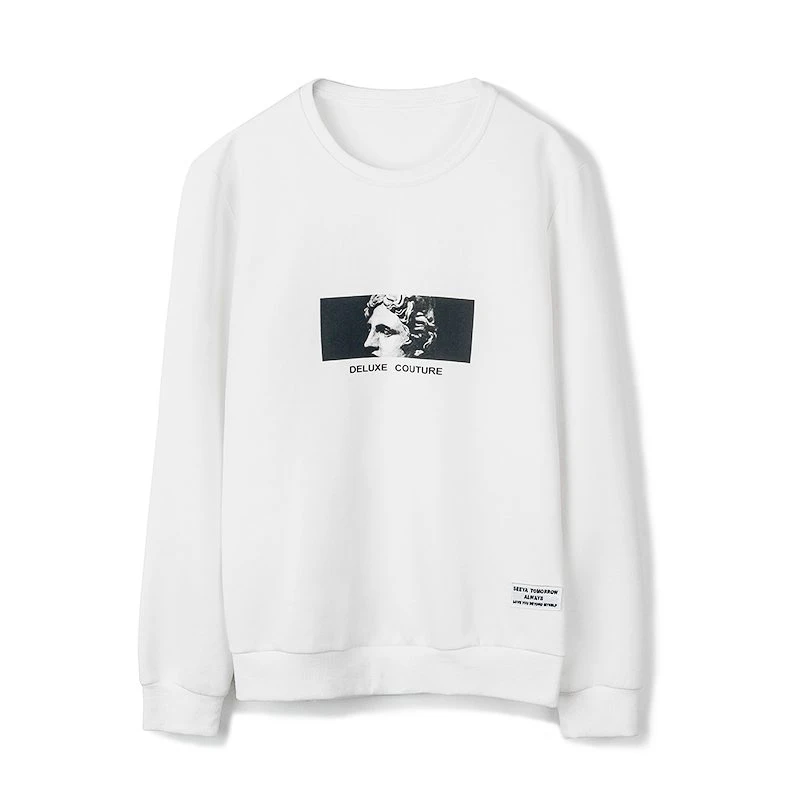 Print White Pullover