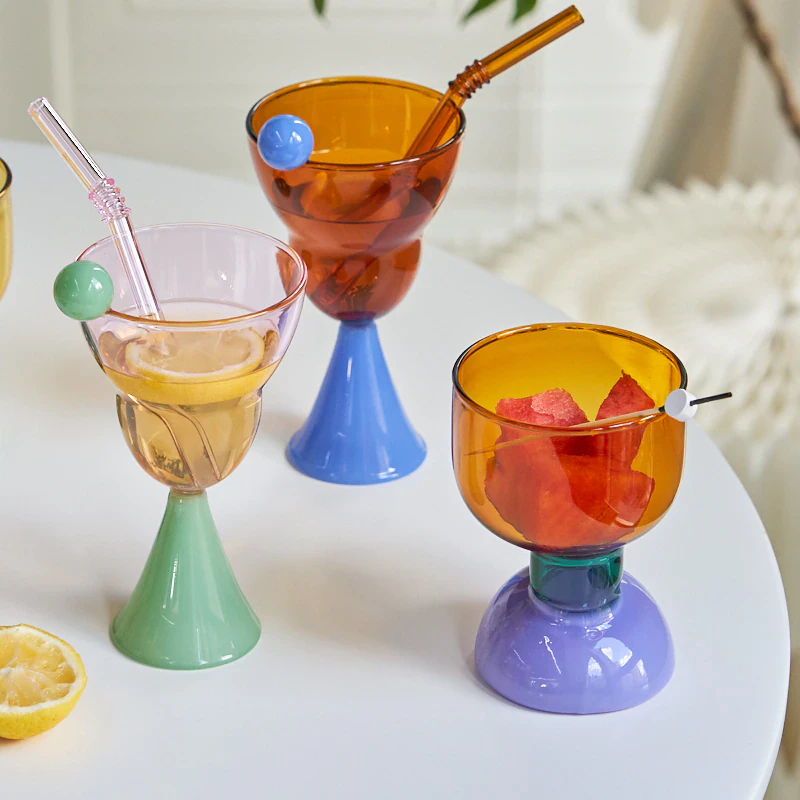 Colourful Glass Goblet Drinkware
