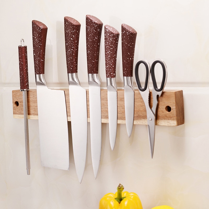 Acacia Wood Magnetic Knife Holder