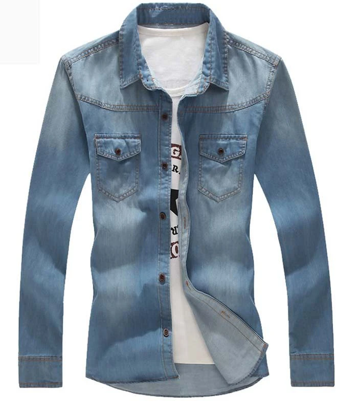 Slim Fit Mens Denim Shirt
