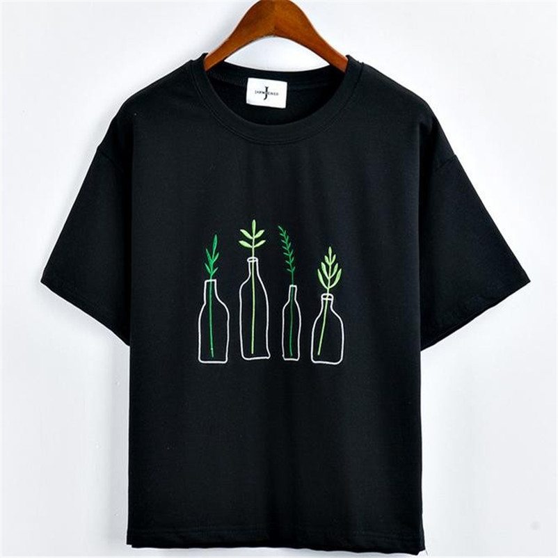 Embroidered Plant Tee