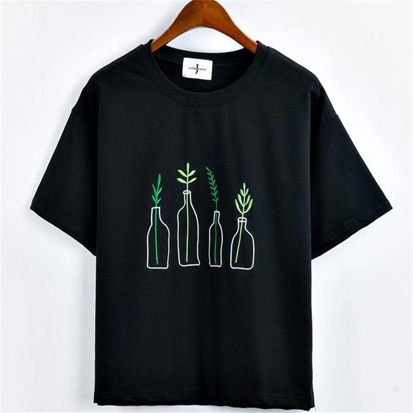 Embroidered Plant Tee