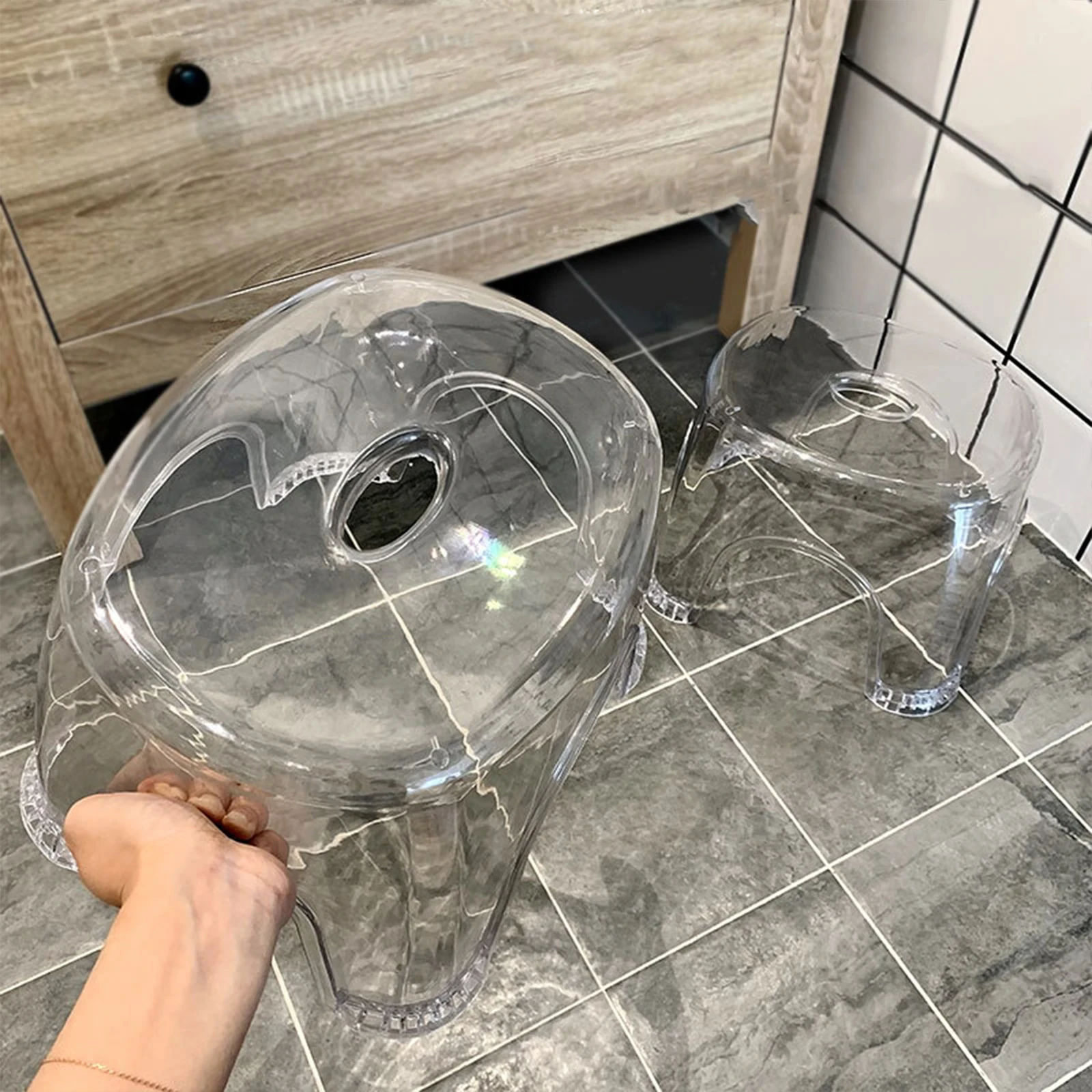 Transparent Bathroom Stool