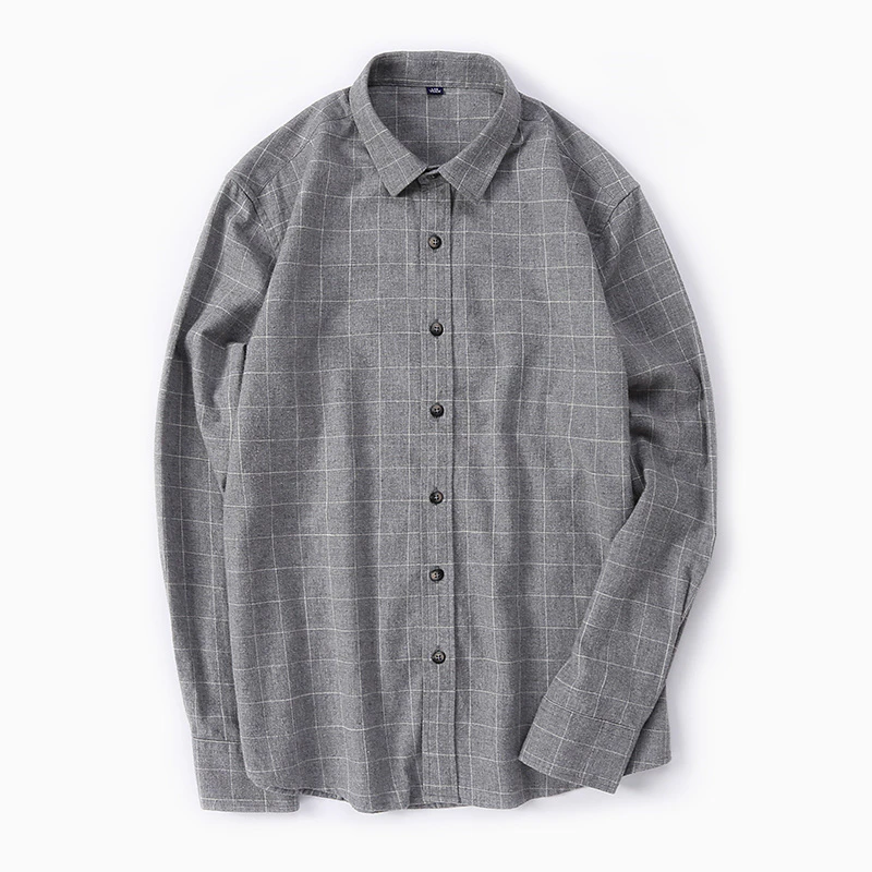 Cotton Casual Plaid Button Down Shirt