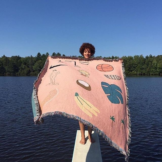 Pink Hawaii Throw Blanket