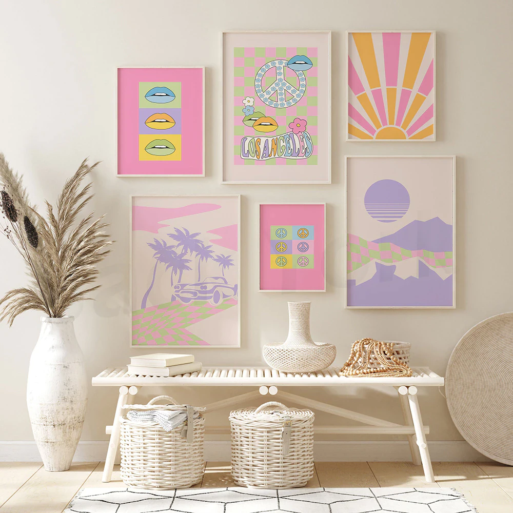 Pastel Retro Prints