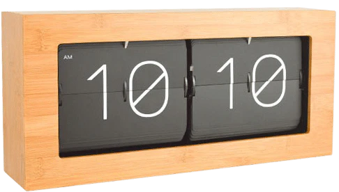 Retro Bamboo Flip Clock