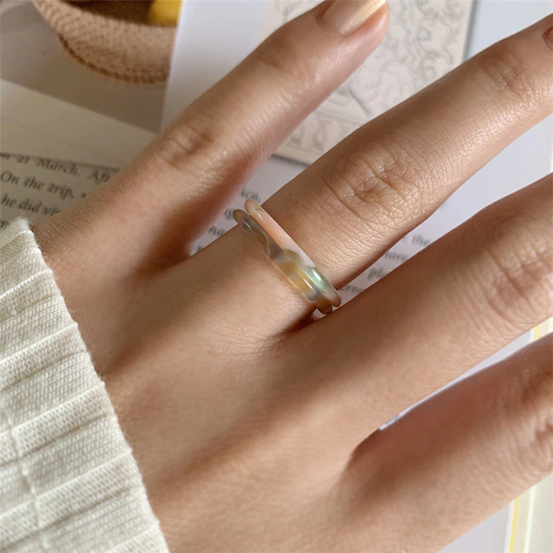 Acrylic Retro Stacker Rings