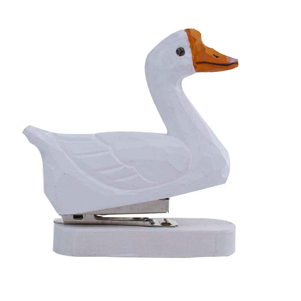 Hand Carved Wooden Swan Stapler
