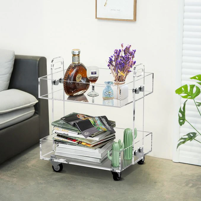 Clear Acrylic Bar Cart
