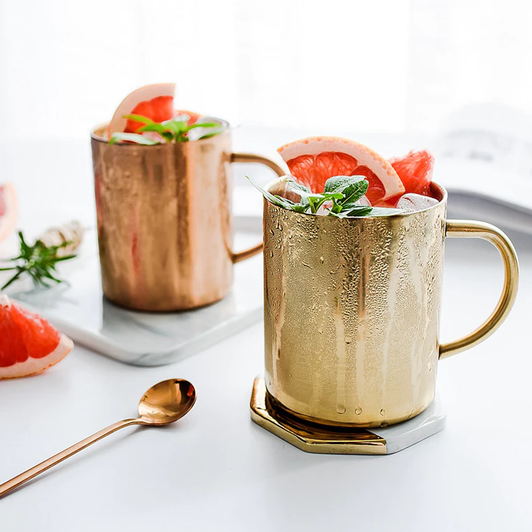 Rose Gold Metal Mug