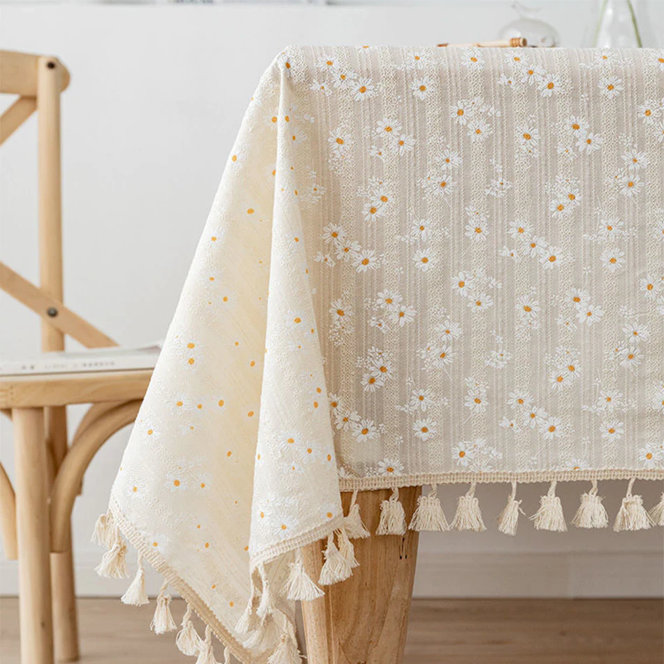 Cotton Floral Tablecloth
