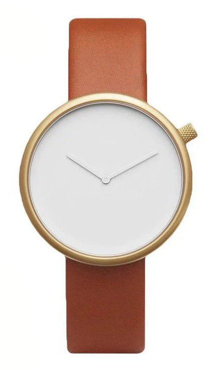 Tomi Minimalist Gold Leather Watch