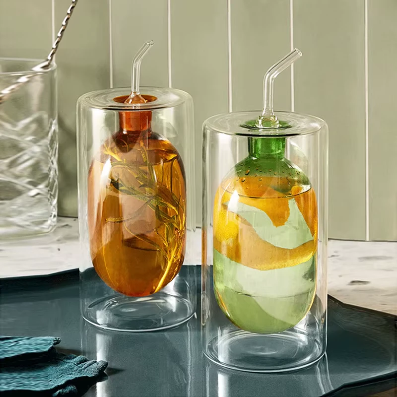 Double Glass Oil Jug