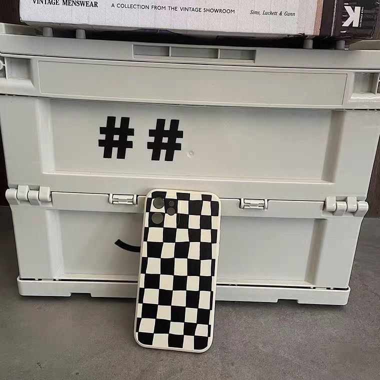 iPhone Black & White Checker Case