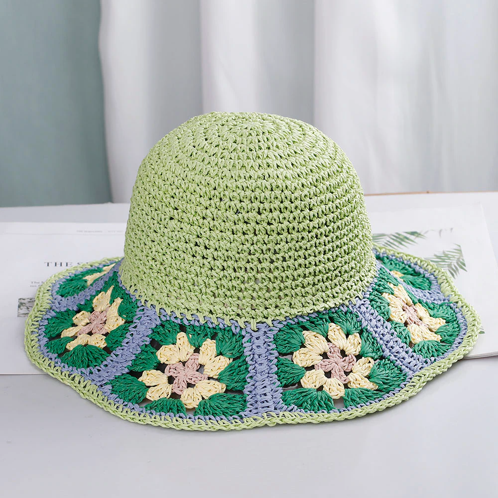 Crochet Floral Sun Hat