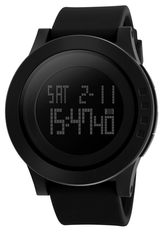 Large Blackout Mens Waterproof Watch