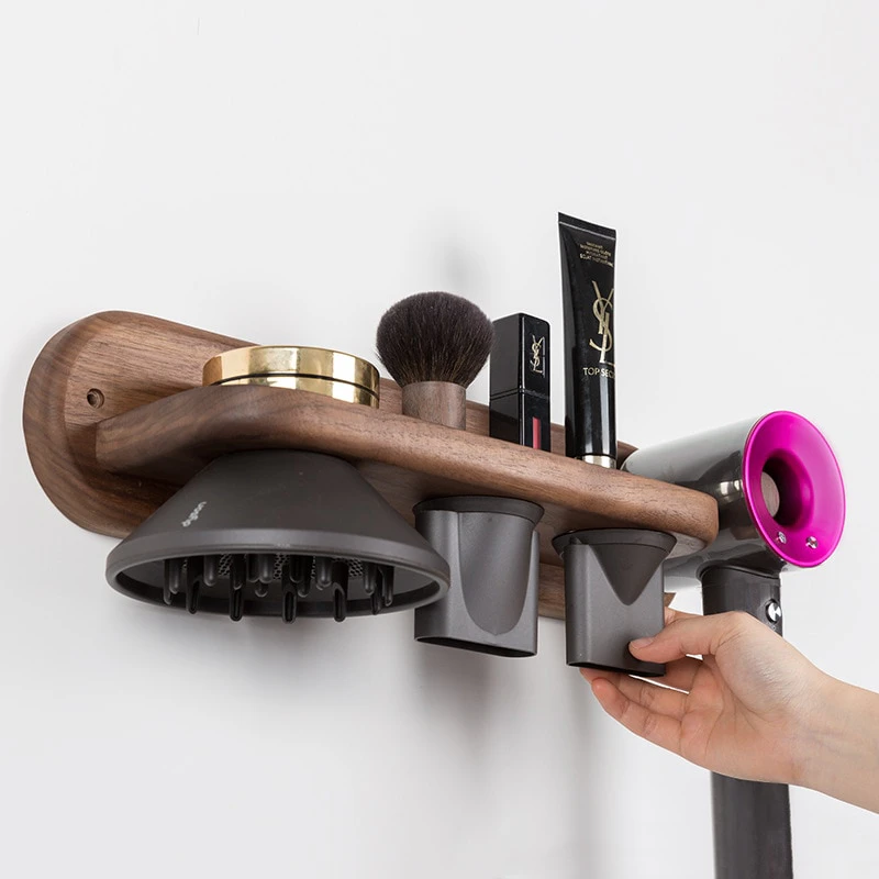 Wooden Hair Dyer Organiser