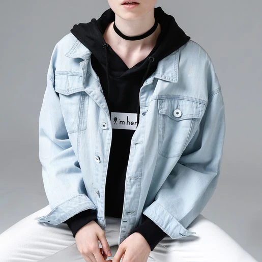 Light Wash Oversize Denim Jacket