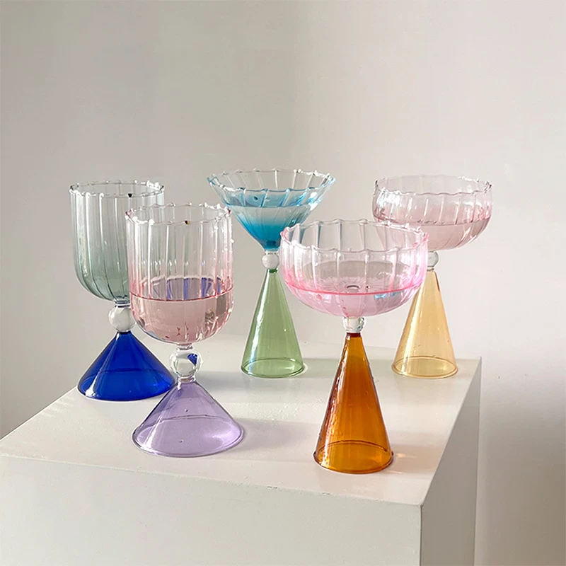 Geometric Gradient Wine Glass