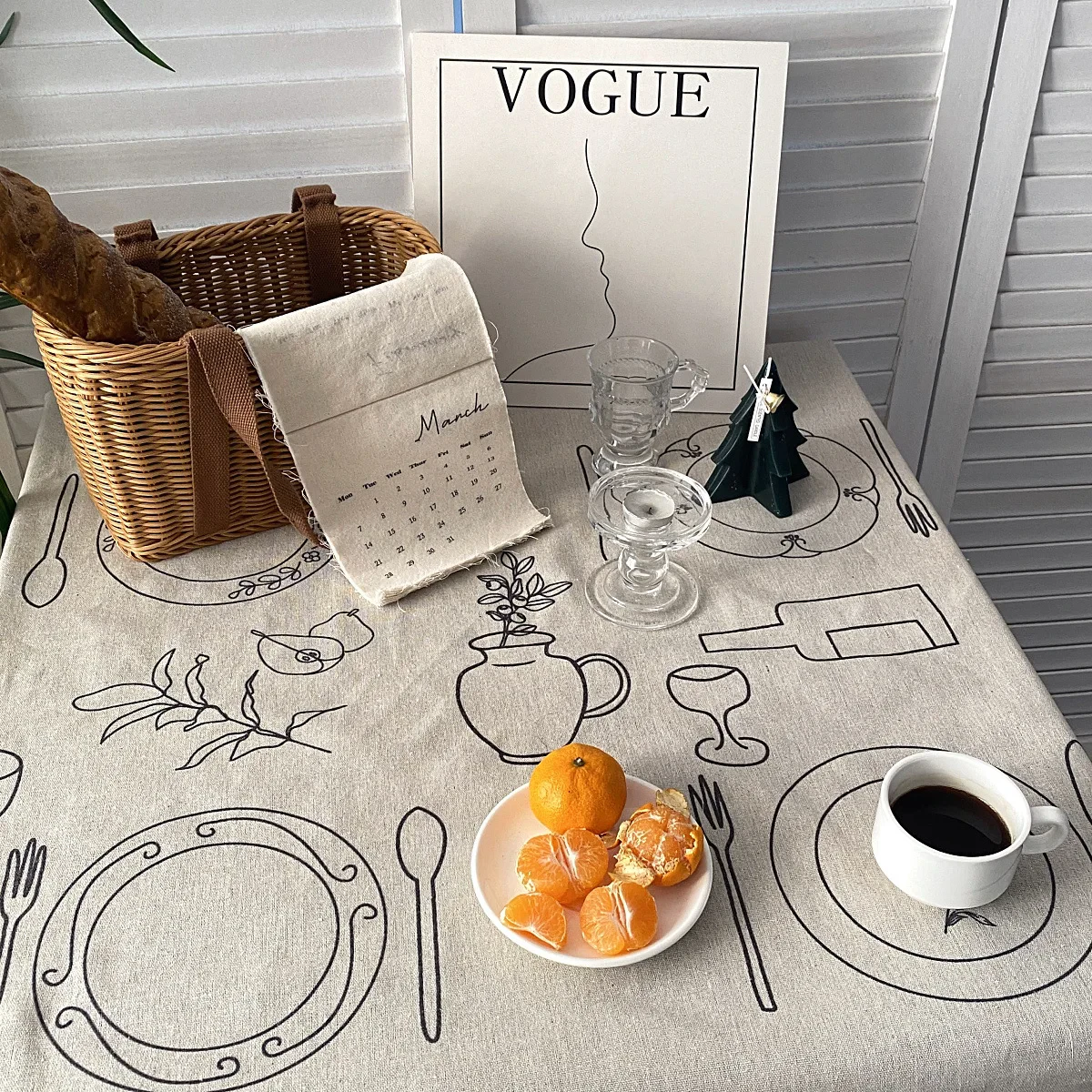 Canvas Setting Tablecloth