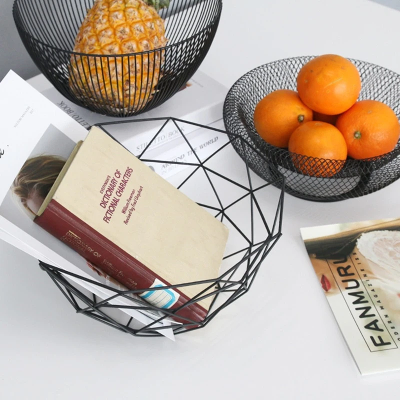 Black Wire Fruit Bowl
