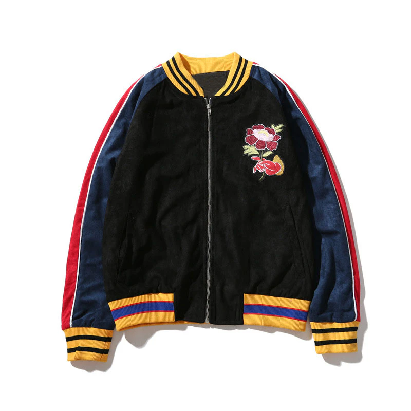 Embroidered Colorful Bomber Jacket