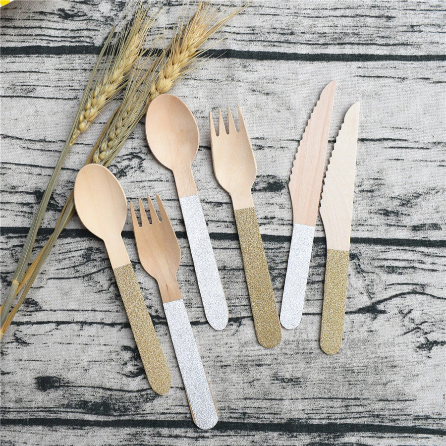 Glitter Handle Disposable Cutlery