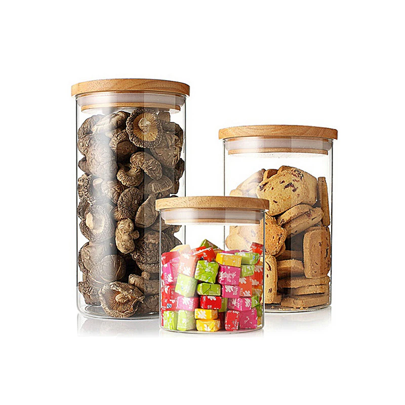 Glass Jars with Bamboo Lid