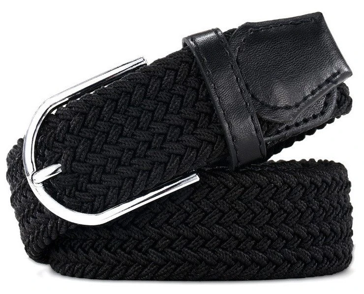 Black Woven Stretch Belt