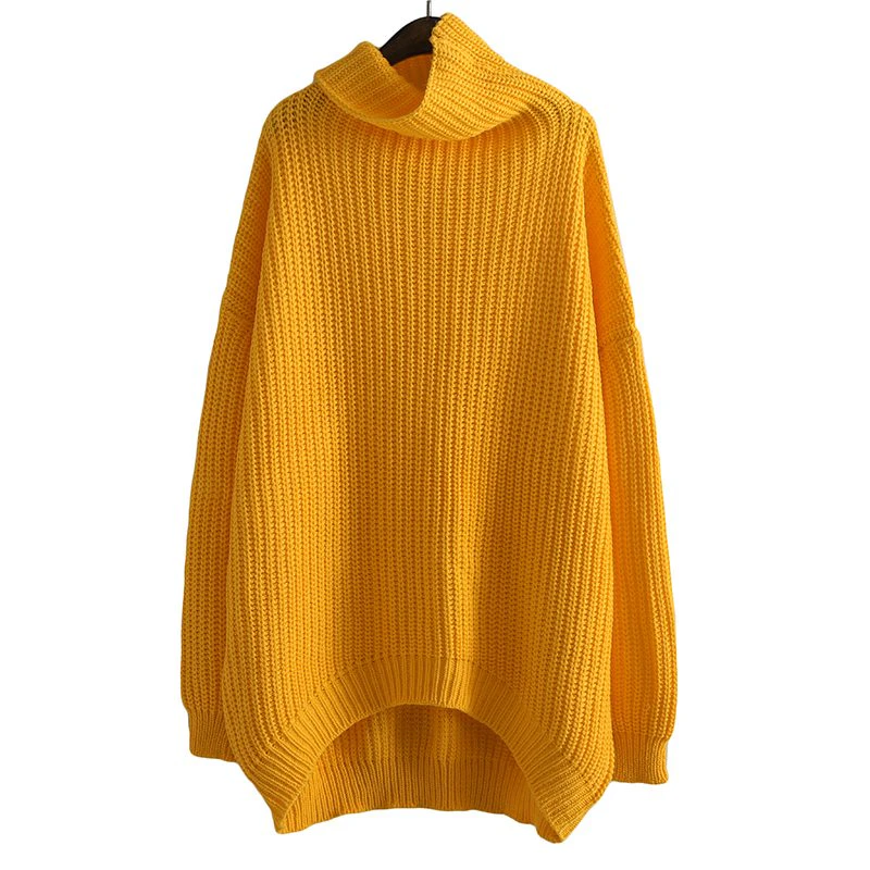 Womens Loose Knit Turtleneck Jumper