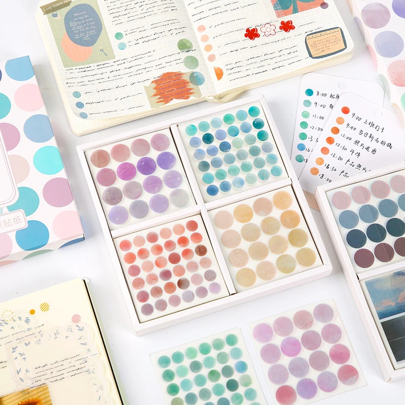 Watercolour Dot Stickers