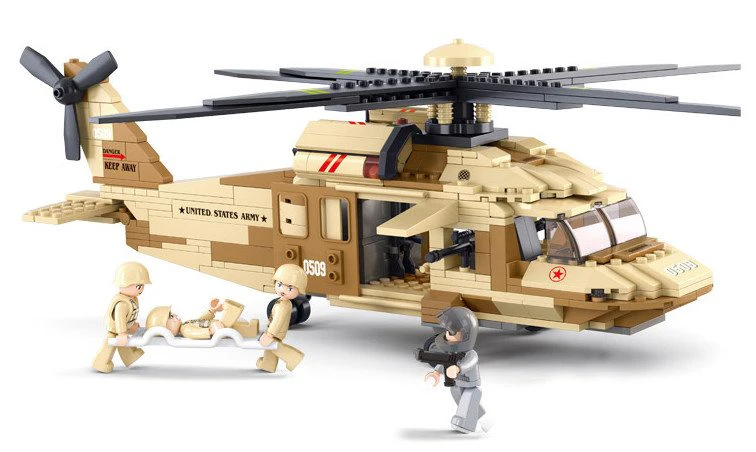 Sluban Army Helicopter Building Blocks