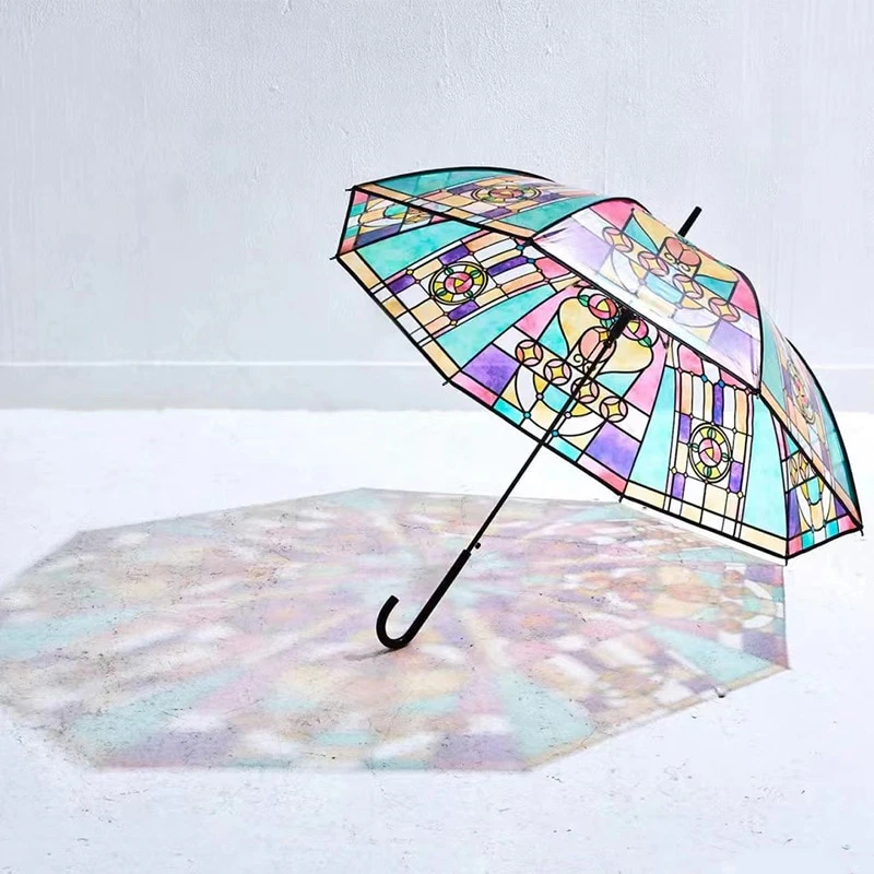 Stained Glass Printed Umbrella